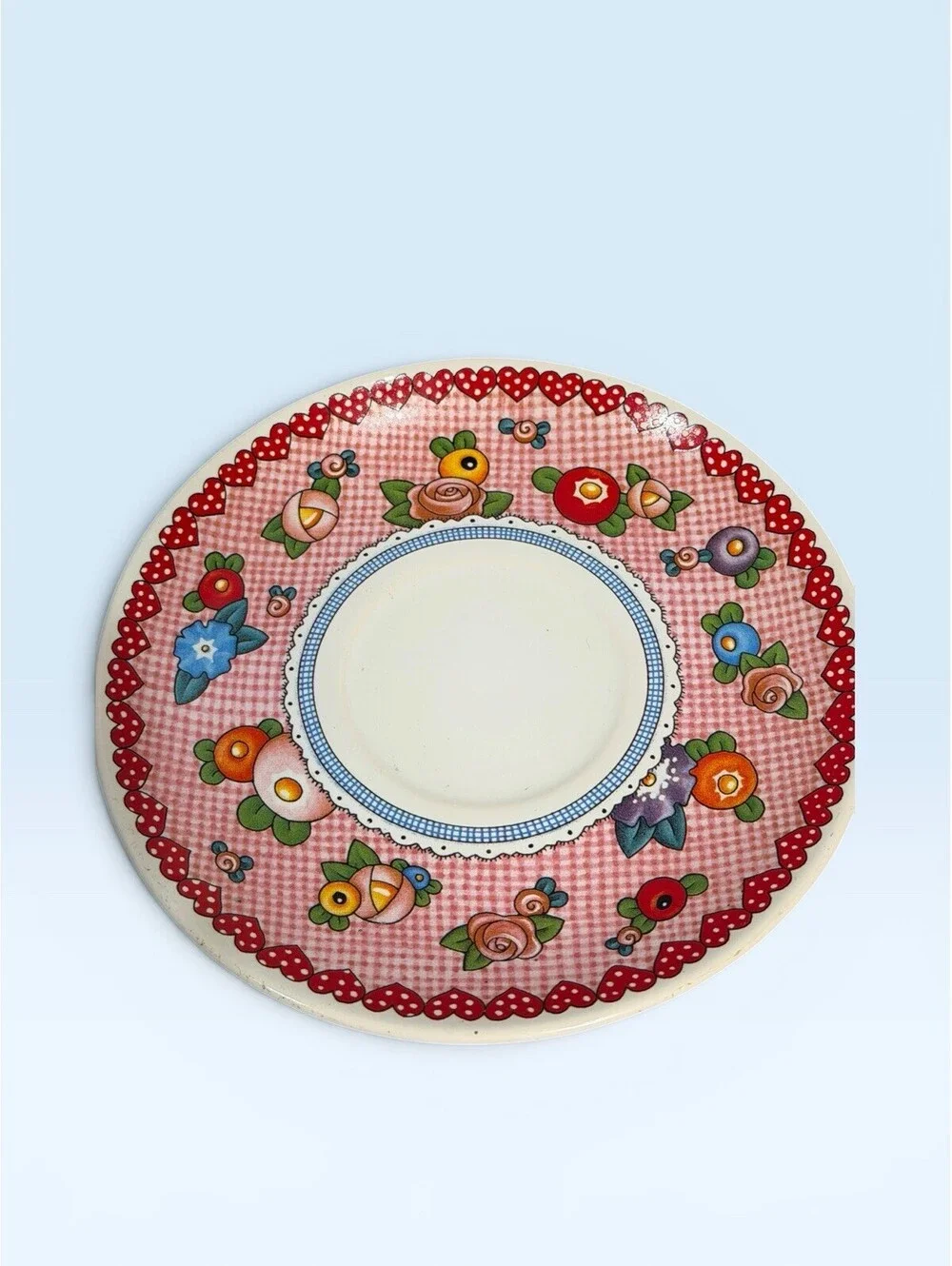 Mary Engelbreit Sweetest Heart Tea Cup Saucer Set Ceramic Cottagecore Valentine